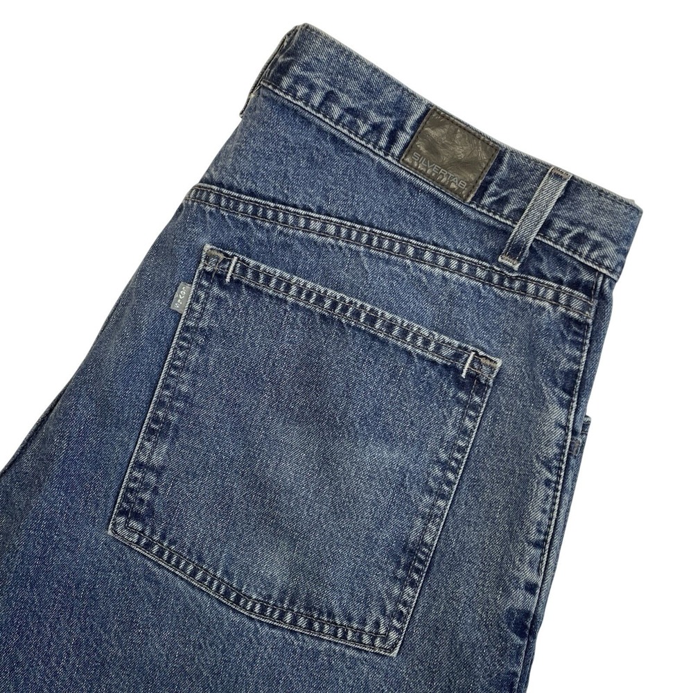 Levi's SilverTab Baggy Fit Jeans Men 38x32 Blue Vintage Made in USA Wide Leg Y2K